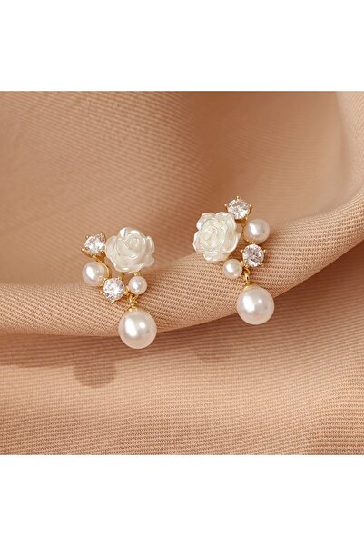 Choice 1 Pairs 1 Pair French Earrings Elegant Camellia Pendant Earrings Set S...