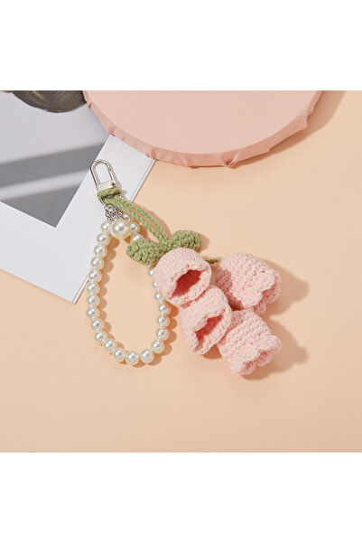 Choice YB6102-1 Fashion Handmade Flower Knitted Keyring Women Crocheted Wool ...