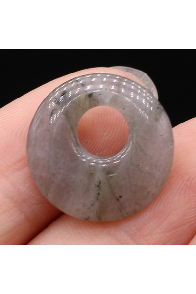 Choice قلادتان من حجر اللابرادوريت الطبيعي، قطعتان، أحجار دائرية من اللازورد،...