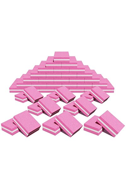 Choice مجموعة من 50 قطعة من مبردات الأظافر الوردية الصغيرة، مناسبة للأظافر الطبيعية والأكريليك، للاستخدام الاحترافي