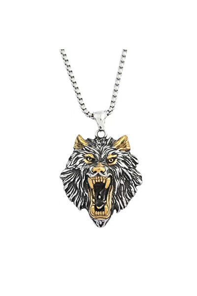 Choice 60cm Chain Vintage Nordic Mythology Odin Wolf Pendant Necklace For Men...