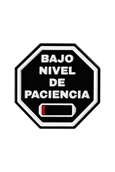 Choice QHXZ5518 علامة تحذير إسبانية دبابيس المينا BAJO NIVEL DE PACIENCIA EXC...