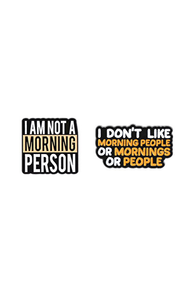 Choice Set I Dont Like Morning People Enamel Pin I am Not a Morning Person Brooch Lapel Badge Jewelry Gift