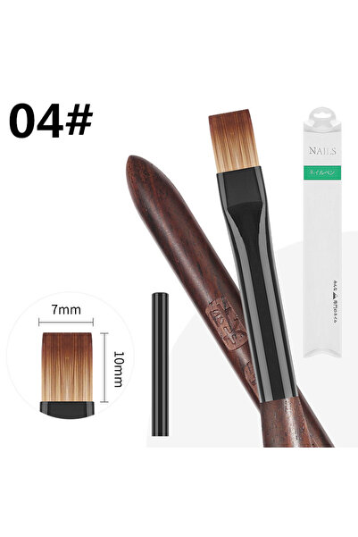 Choice G-B00547-04 1/6PCS Acrylic Nail Brush Pen for Powder Manicure Round Wood Handle Gel Builder Brushes