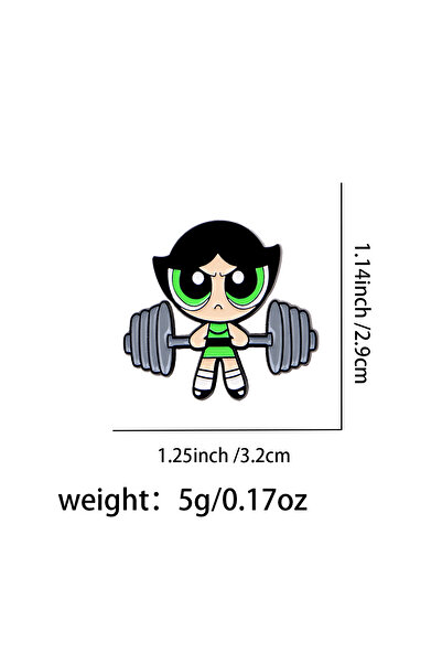 Miniso 4 دبابيس مينا كرتونية على شكل فتيات قويات كاواي، دبابيس للصدر والملابس...