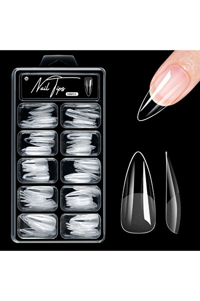 Choice 100 قطعة من أطراف الأظافر الاصطناعية المصنوعة من الجل الناعم، نصف/كامل...