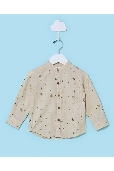 REDTAG قميص بيج مطبوع عليه رسمة ماندرين للأطفال الرضع