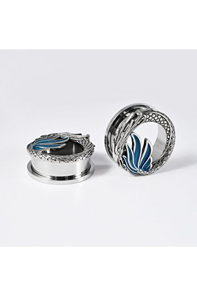 Choice Skeleton Ears 10mm Earrings 2PCS 1-2PCS Vintage Chiness Dragon Ear Tunnels&Plugs Expander Weight Ear