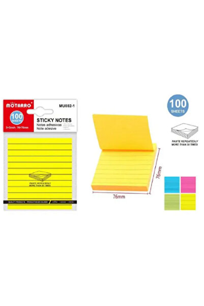 MOTARRO Sticky Notes MU002-1, Colorful Self-Adhesive Notepads for Office, School & Home – Memo Pads