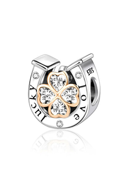 Choice قلادة متدلية على شكل زهرة البرسيم رباعي الأوراق من الفضة الإسترليني عي...