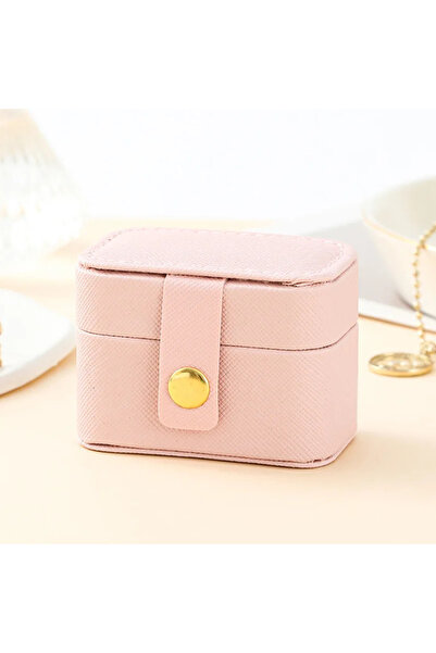 Choice صندوق خاتم صغير وردي اللون منظم مجوهرات صغير محمول لعرض السفر صناديق ه...