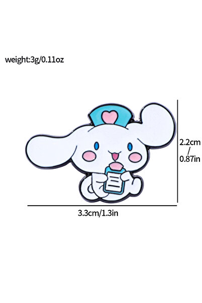 Miniso بروش سانريو كاواي، بروش سانريو للأزياء التنكرية، طبيب/ممرضة، دبوس مينا، إكسسوارات حقائب ظهر للنساء والرجال