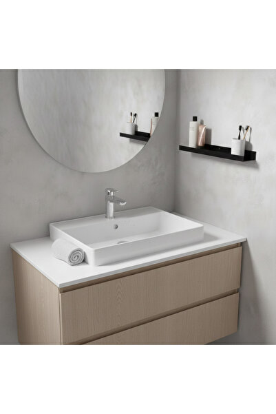 STANDORA Plexiglass Acrylic Organizer Shelf - Bathroom Organizer Black 10X10 ...