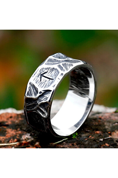 Choice خاتم نورديك ريترو فايكنغ رون للرجال والنساء، خاتم بسيط من الفولاذ المق...