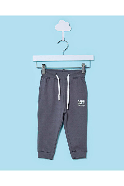 REDTAG Infant Boys Grey Basic Track Pants