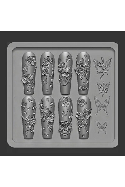 Choice قالب سيليكون ثلاثي الأبعاد لتزيين الأظافر، طراز N11، لتزيين الأظافر، ي...