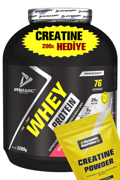 Dynamic Nutrition Whey Protein Tozu 2280 G + Creatine 200 G Hediyeli - 76 Por...