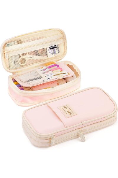 Arabest مقلمة قابلة للتوسيع مع جيوب، مقلمة ذات سعة كبيرة، حقيبة أقلام للمكتب ...