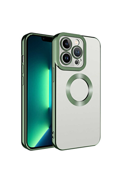 Titanium Circle iPhone 13 Pro Silikon Telefon Kıılıfı