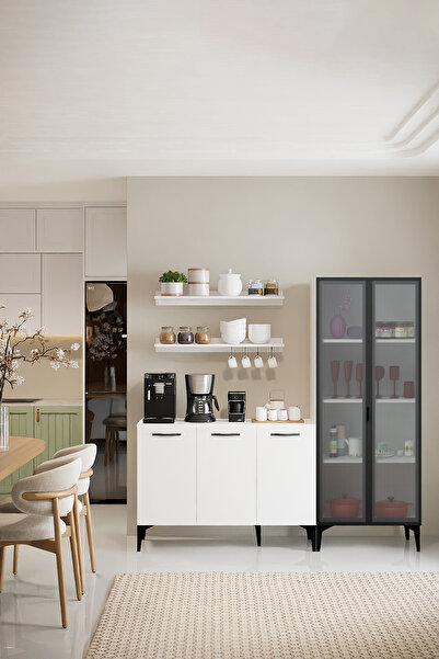 Avmpark Mila Kahve Köşesi İvalı Fincan Askı Raflı + iki Kapaklı Kahve Köşesi ...