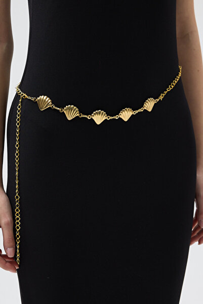 Rays Gold Midye Detailed Chain Women's Belt 442