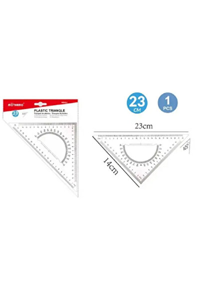 MOTARRO Plastic Triangle MI048-2, Durable Transparent Geometry Triangle for School, Office & Drawing