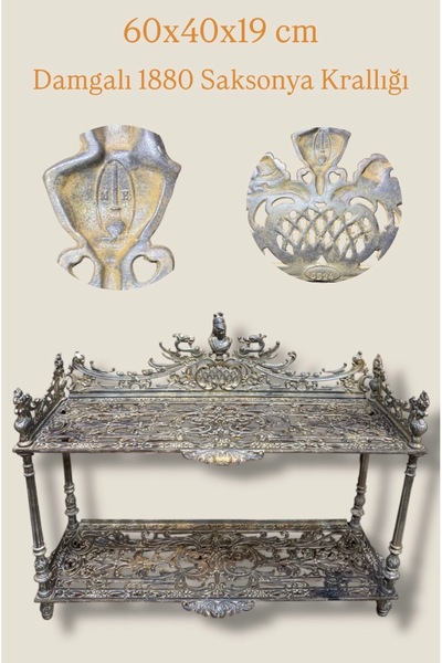 tayfuntufan antika koleksiyon 1880 Saksonya krallığı damgalı 60 cm 40 cm 19 c...