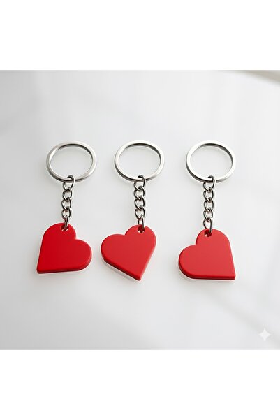 Nova lab 3'Lü Kırmızı Kalp Düdük Anahtarlık - Hakem, Deprem, Öğretmen Düdüğü