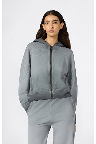 Champion Time Capsule Full Zip Hoodie Sweatshirt Kadın Siyah Sweatshirt - 118...