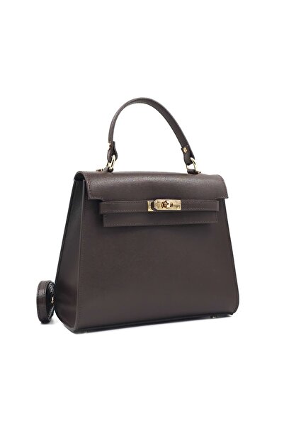 Posete Fagaras Teresa Leather Purse - Dark Brown, Casual Bag Made of Genuine Leather, Handbag, Bags