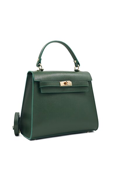 Posete Fagaras Teresa Leather Purse - Green, Casual Bag Made of Genuine Leath...