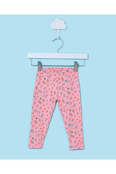 REDTAG بنطلون ضيق مطبوع عليه زهور الخوخ للفتيات الصغيرات