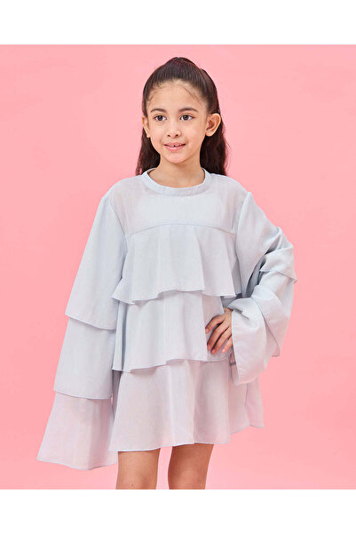 REDTAG Girls Blue Layered Blouse