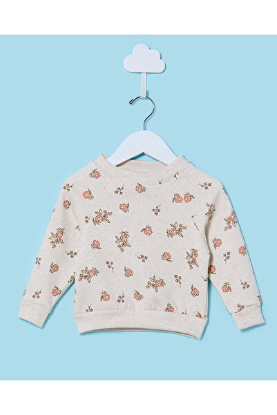 REDTAG Infant Boys Beige Printed Sweatshirt