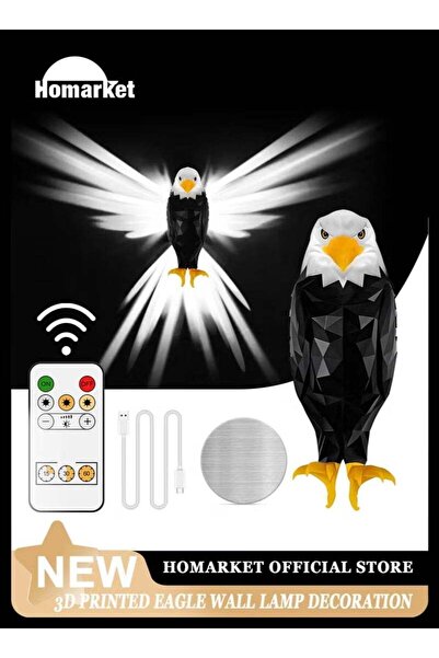 Generic Eagle Wall Light – Remote Control Magnetic Wall-Mounted Eagle Night Lamp
