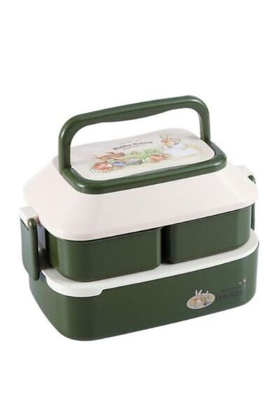Arabest Lovely Double Layered Lattice Children's Lunch Box