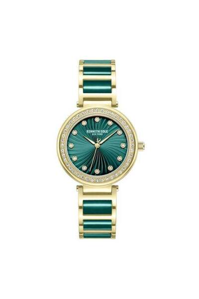 Kenneth Cole New York Modern Classic Women's 34mm Watch with Green Dial & Gol...