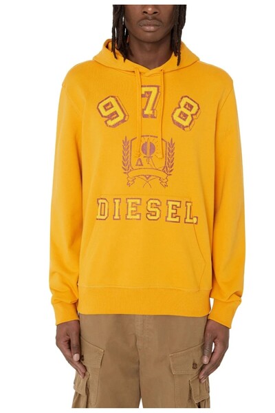 Diesel Hanorac galben cu sigla emblemei 978