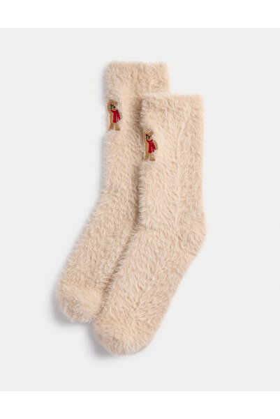 Marks & Spencer Spencer Bear Nakışlı Cosy Çorap