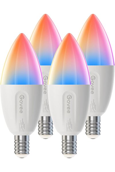 Govee Smart Light Bulb E14, RGBWW LED Lamp, Works with Matter, Alexa, Google Assistant, Smart Bulb E