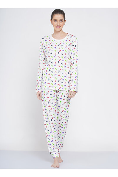 LAUREN SMITH Women's Pajama Set Full Sleeve Top with pants 2 Piece Sleepwear Cotton Ladies Soft Pjs Lounge Set