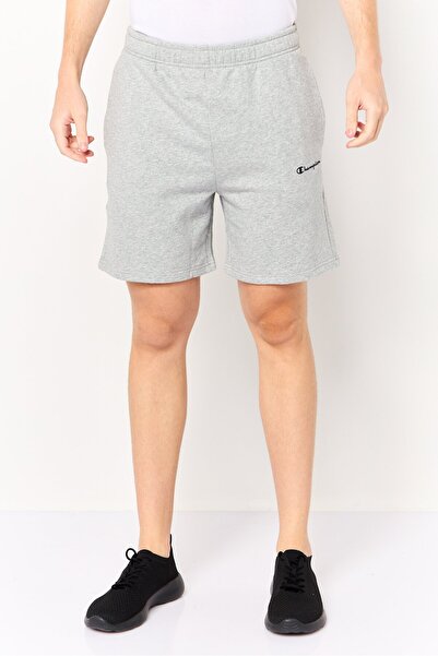 Champion Men Sportswear Fit Brand Logo Outdoor Shorts, Heather Grey