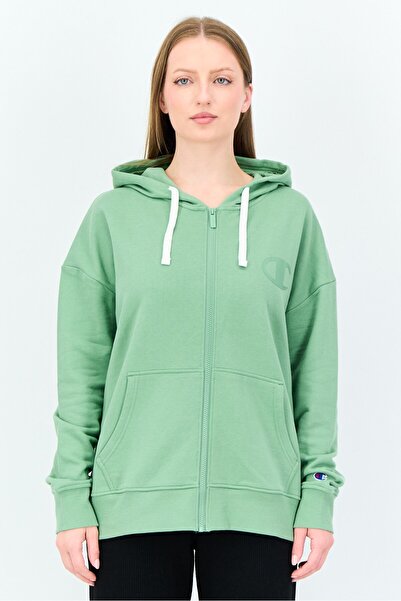 Champion Women Sportswear Fit Long Sleeve Outdoor Hoodie, Sage Green