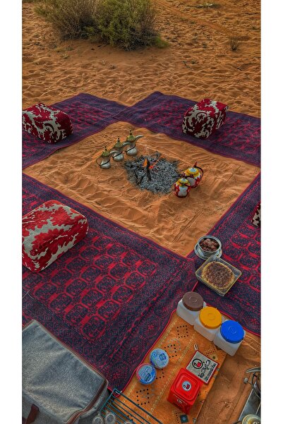 Segadty Travel Package - 4 Desert Camping Mats 100×200, Diriyah Outdoor Carpets, High-Quality Camping Set