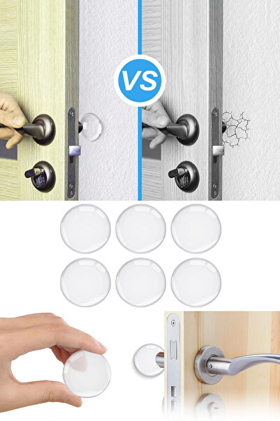 Privo Şeffaf Silikon Mobilya ve Kapı Durdurucu Darbe Pedi 6’lı Gürültü ve Çar...