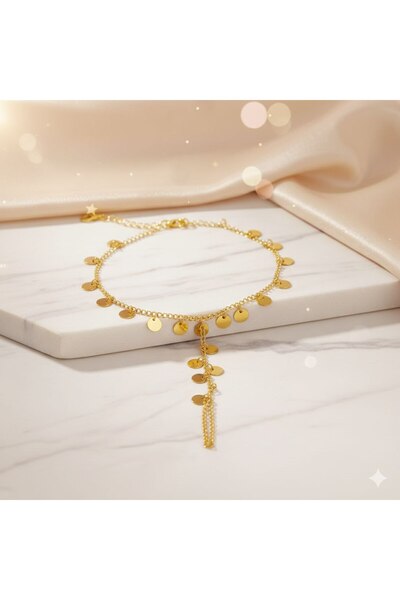 Shiklik سلسلة ذهبية اللون للنساء بتفاصيل شاهميران