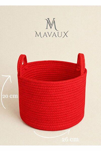 MaVaux Natural Handwoven Wicker Jute Basket 20X26 cm – Decorative, Multi-Purpose, Stylish and Durable Storage Basket