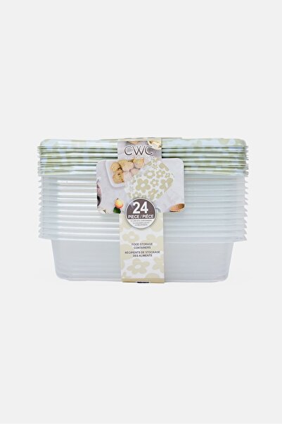 Cook With Color 24 Pcs Plastic Food Storage Containers With Lid, Multicolor