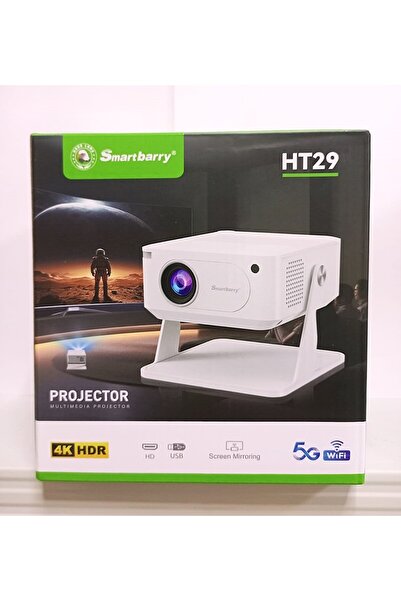Smartberry HT29 Mini Smart Projector – 4K Supported, Wi-Fi & Bluetooth,