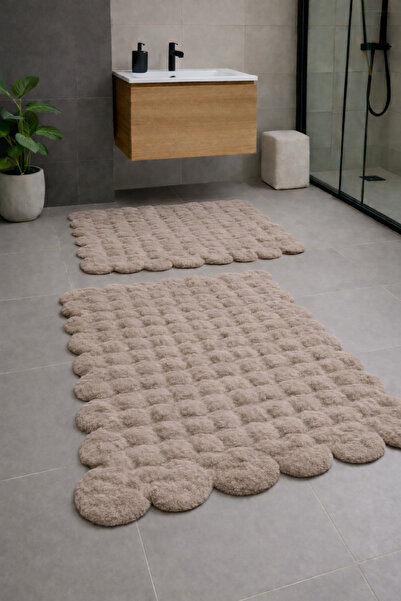 ALgorand Home Buble Modern Decorative Non-Slip Base Daisy Shaped Decorative Bathroom Toilet Seat Set 80X120-60X80 cm